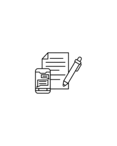 Icon of digital marketing tools including a smartphone, clipboard, and pencil freelance digital marketing specialist in Calicut.